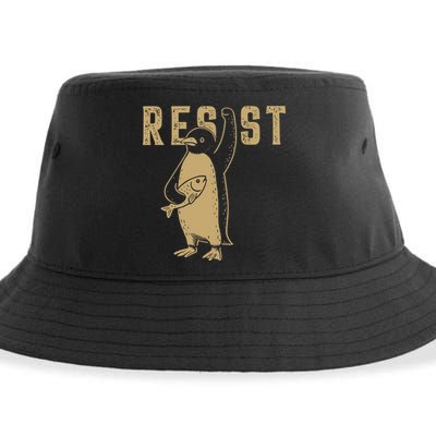 Resist Penguins Activism Sustainable Bucket Hat