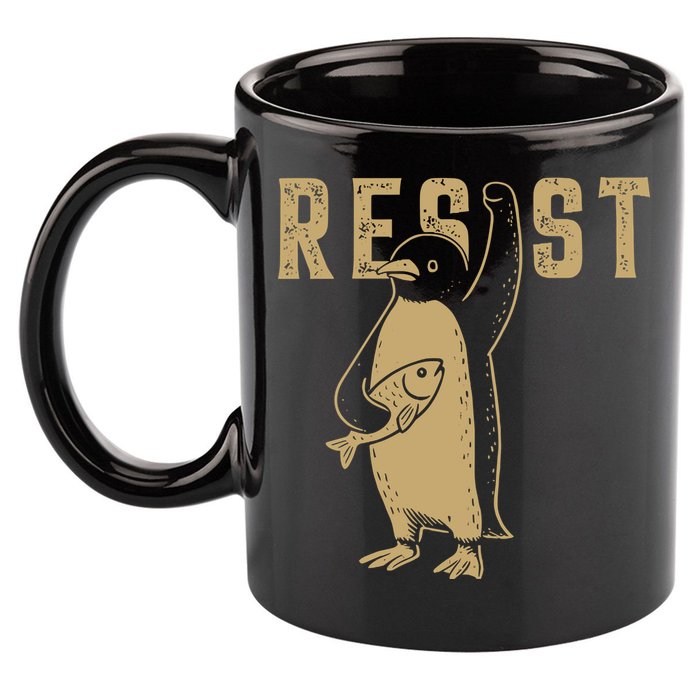 Resist Penguins Activism 11oz C Handle Ceramic Mug