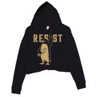Resist Penguins Activism Crop Fleece Hoodie