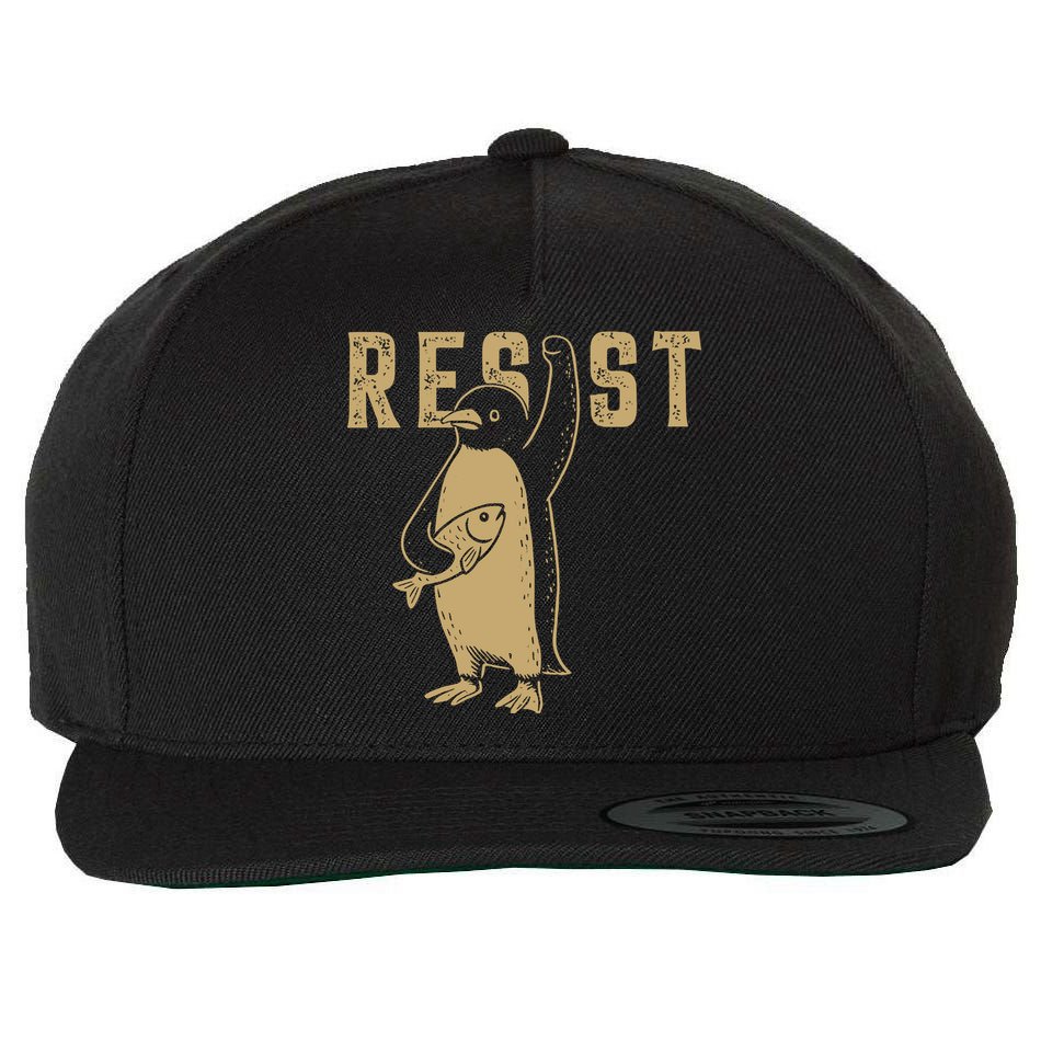 Resist Penguins Activism Wool Snapback Cap