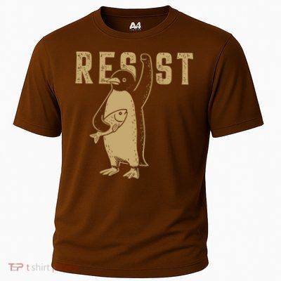 Resist Penguins Activism Cooling Performance Crew T-Shirt