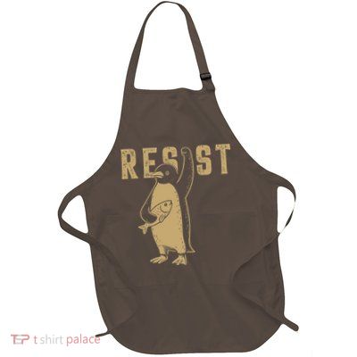 Resist Penguins Activism Full-Length Apron With Pockets