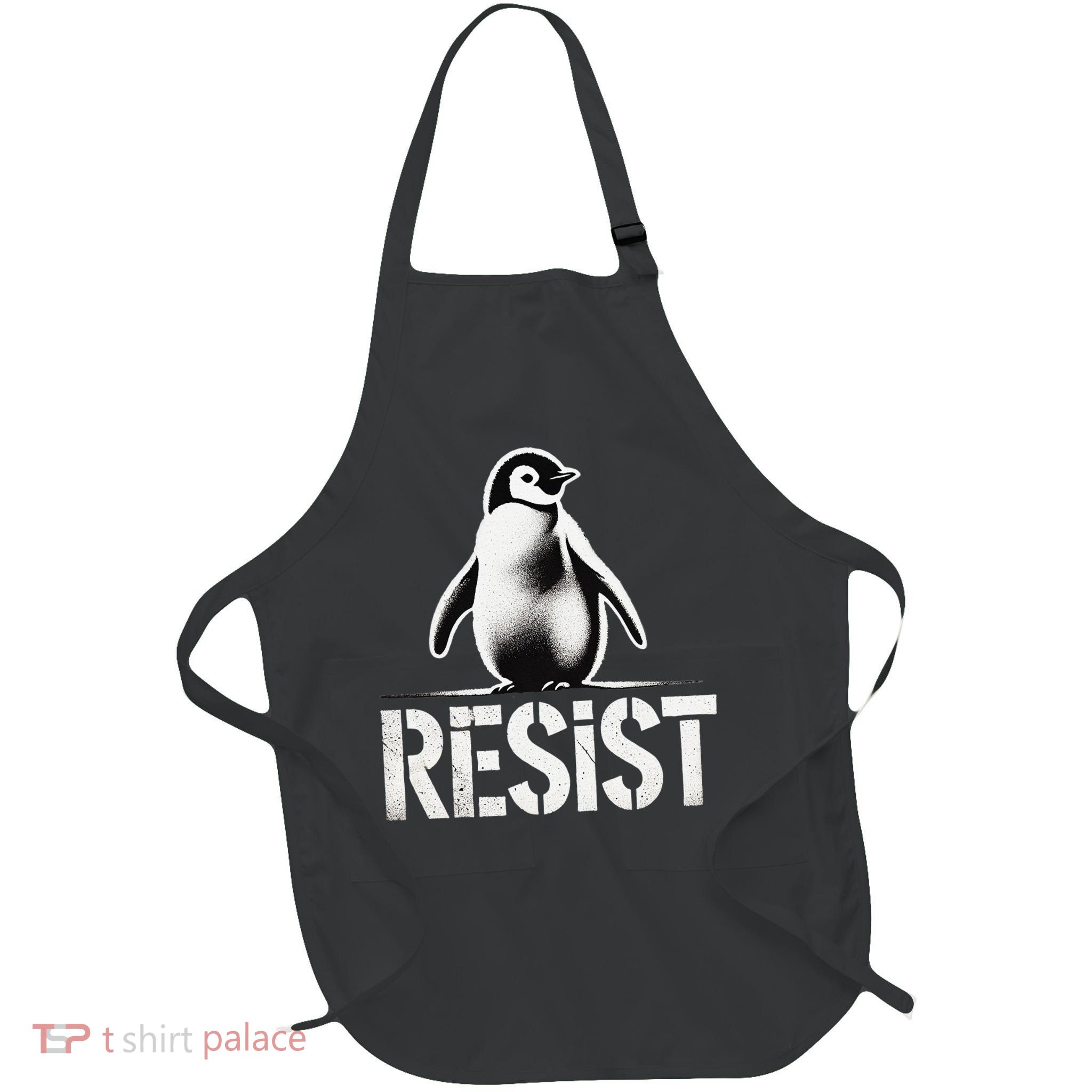 Resist Penguin Activism Penguins Protest Against Tariffs Apron