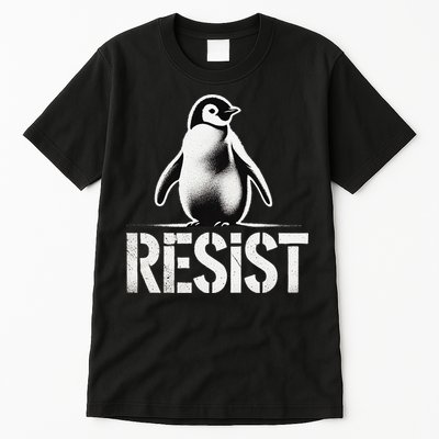 Resist Penguin Activism Penguins Protest Against Tariffs Tall T-Shirt