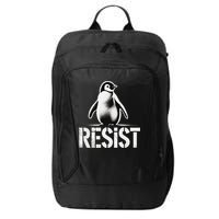 Resist Penguin Activism Penguins Protest Against Tariffs City Backpack