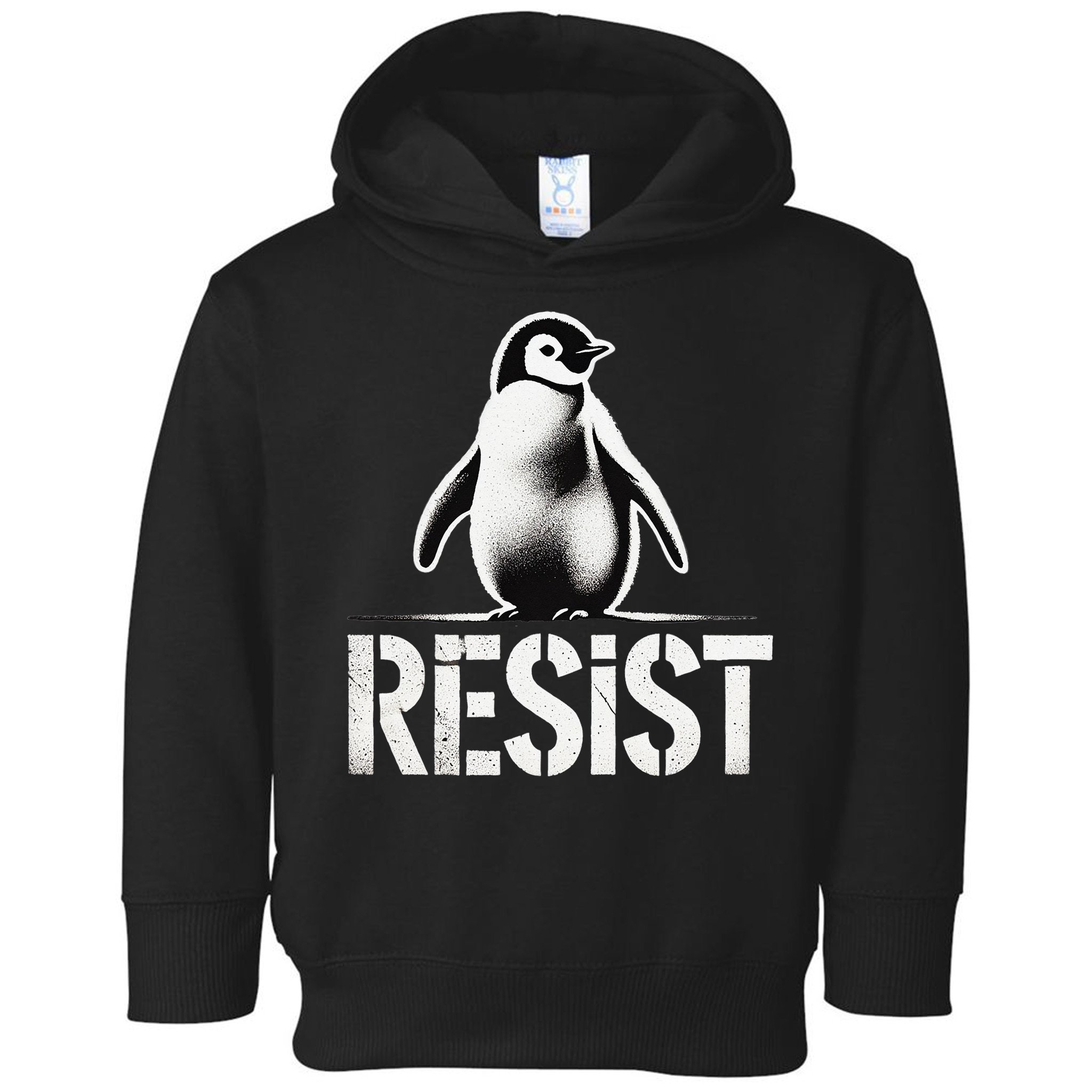 Resist Penguin Activism Penguins Protest Against Tariffs Toddler Hoodie