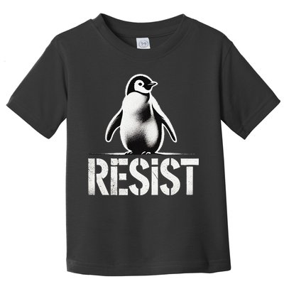 Resist Penguin Activism Penguins Protest Against Tariffs Toddler T-Shirt