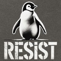 Resist Penguin Activism Penguins Protest Against Tariffs Cotton Canvas Backpack