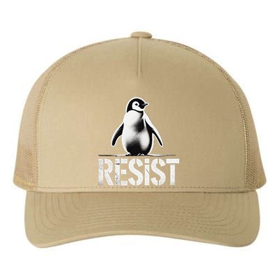Resist Penguin Activism Penguins Protest Against Tariffs Yupoong Adult 5-Panel Trucker Hat