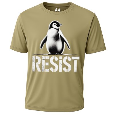 Resist Penguin Activism Penguins Protest Against Tariffs Performance Shirt