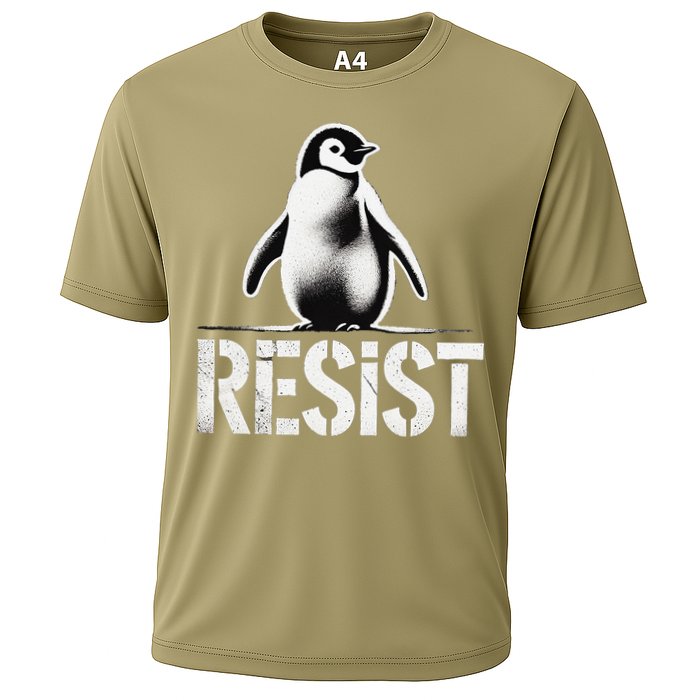 Resist Penguin Activism Penguins Protest Against Tariffs Performance Shirt