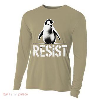 Resist Penguin Activism Penguins Protest Against Tariffs Cooling Performance Long Sleeve Crew