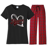 Retro Personalized Aggies Heart Women's Flannel Pajama Set