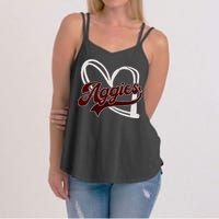 Retro Personalized Aggies Heart Women's Strappy Tank