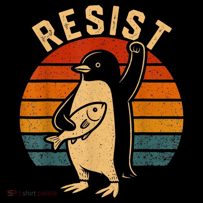 Resist Penguins Activism Graphic We Stand With Penguins  Drawstring Bag