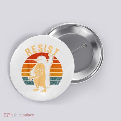 Resist Penguins Activism Graphic We Stand With Penguins  Button