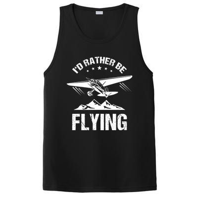 Retro Pilot Aviation ID Rather Be Flying Plane Gift Pilot Gift PosiCharge Competitor Tank