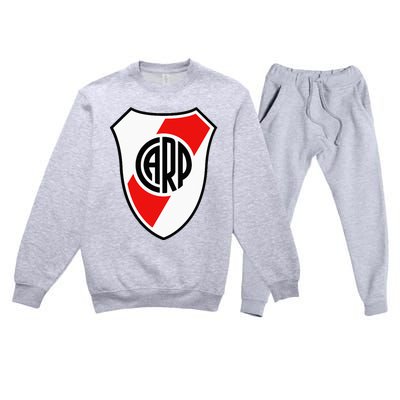 River Plate Argentina Coat Of Arms Premium Crewneck Sweatsuit Set