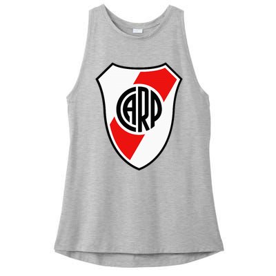 River Plate Argentina Coat Of Arms Ladies PosiCharge Tri-Blend Wicking Tank