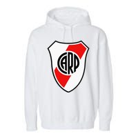 River Plate Argentina Coat Of Arms Garment-Dyed Fleece Hoodie