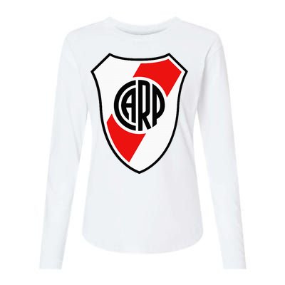 River Plate Argentina Coat Of Arms Womens Cotton Relaxed Long Sleeve T-Shirt