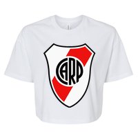 River Plate Argentina Coat Of Arms Bella+Canvas Jersey Crop Tee