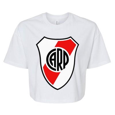 River Plate Argentina Coat Of Arms Bella+Canvas Jersey Crop Tee