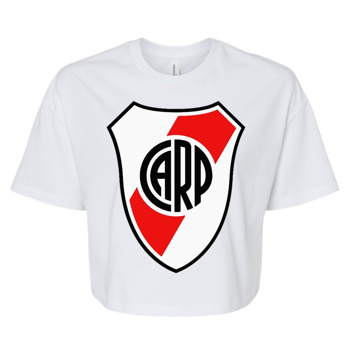 River Plate Argentina Coat Of Arms Bella+Canvas Jersey Crop Tee