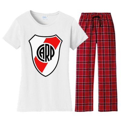 River Plate Argentina Coat Of Arms Women's Flannel Pajama Set