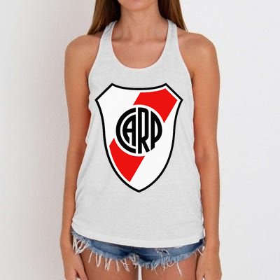 River Plate Argentina Coat Of Arms Women's Knotted Racerback Tank