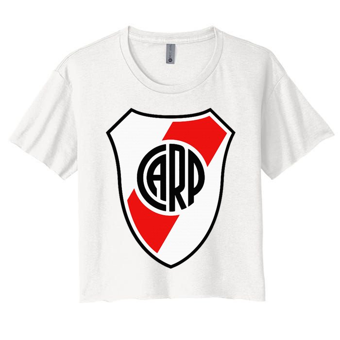 River Plate Argentina Coat Of Arms Women's Crop Top Tee