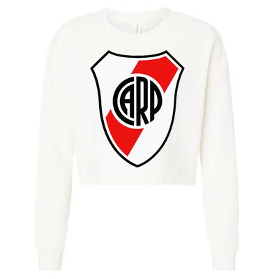 River Plate Argentina Coat Of Arms Cropped Pullover Crew