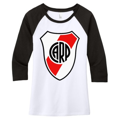 River Plate Argentina Coat Of Arms Women's Tri-Blend 3/4-Sleeve Raglan Shirt