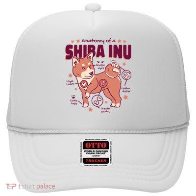 Red Panda Anatomy High Crown Mesh Back Trucker Hat