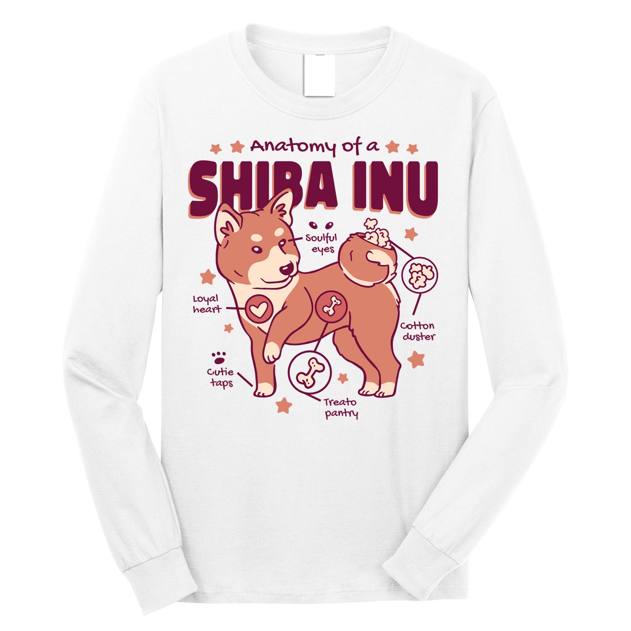 Red Panda Anatomy Long Sleeve Shirt