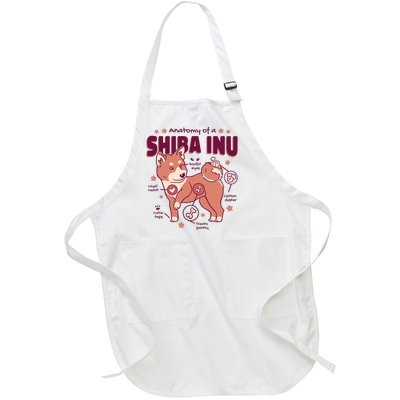 Red Panda Anatomy Full-Length Apron With Pockets