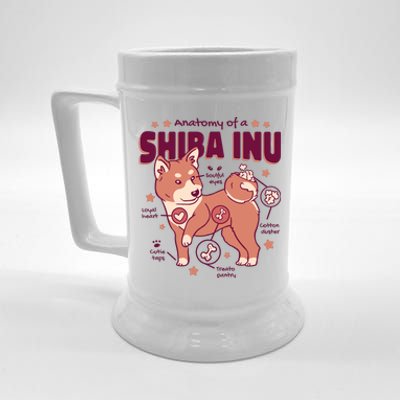 Red Panda Anatomy Beer Stein