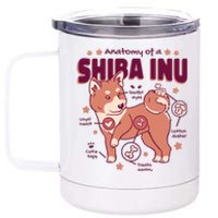 Red Panda Anatomy 12 oz Stainless Steel Tumbler Cup