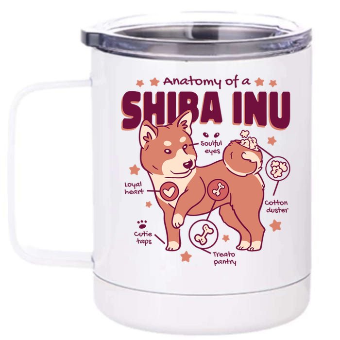 Red Panda Anatomy 12 oz Stainless Steel Tumbler Cup