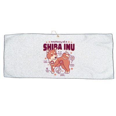 Red Panda Anatomy Large Microfiber Waffle Golf Towel