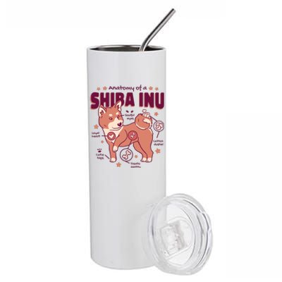 Red Panda Anatomy Stainless Steel Tumbler