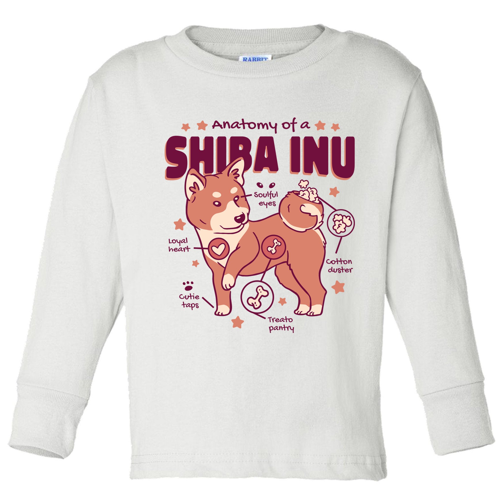 Red Panda Anatomy Toddler Long Sleeve Shirt