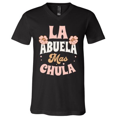 Regalos Para Abuelita La Mas Chula Grandmother In Spanish V-Neck T-Shirt