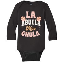 Regalos Para Abuelita La Mas Chula Grandmother In Spanish Baby Long Sleeve Bodysuit