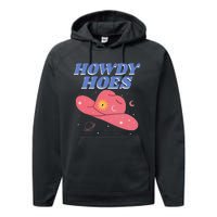 Retro Preppy Aesthetic Cowgirl Rodeo Howdy Hoes Cosmic Performance Fleece Hoodie