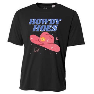 Retro Preppy Aesthetic Cowgirl Rodeo Howdy Hoes Cosmic Cooling Performance Crew T-Shirt