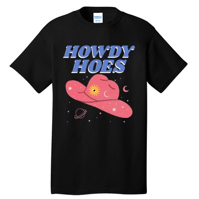 Retro Preppy Aesthetic Cowgirl Rodeo Howdy Hoes Cosmic Tall T-Shirt