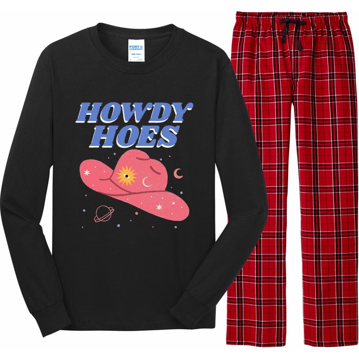 Retro Preppy Aesthetic Cowgirl Rodeo Howdy Hoes Cosmic Long Sleeve Pajama Set