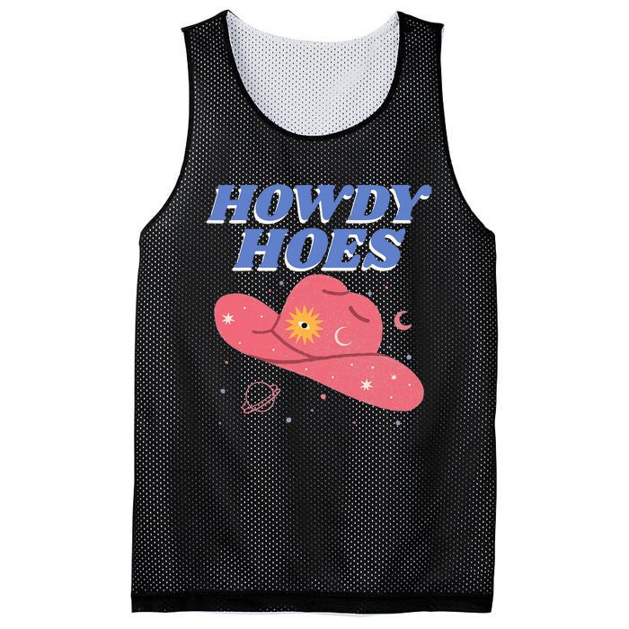 Retro Preppy Aesthetic Cowgirl Rodeo Howdy Hoes Cosmic Mesh Reversible Basketball Jersey Tank