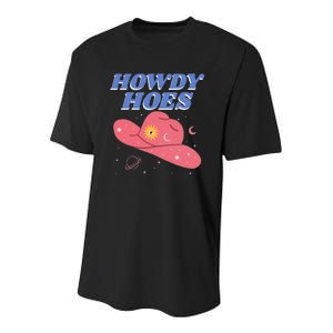 Retro Preppy Aesthetic Cowgirl Rodeo Howdy Hoes Cosmic Youth Performance Sprint T-Shirt